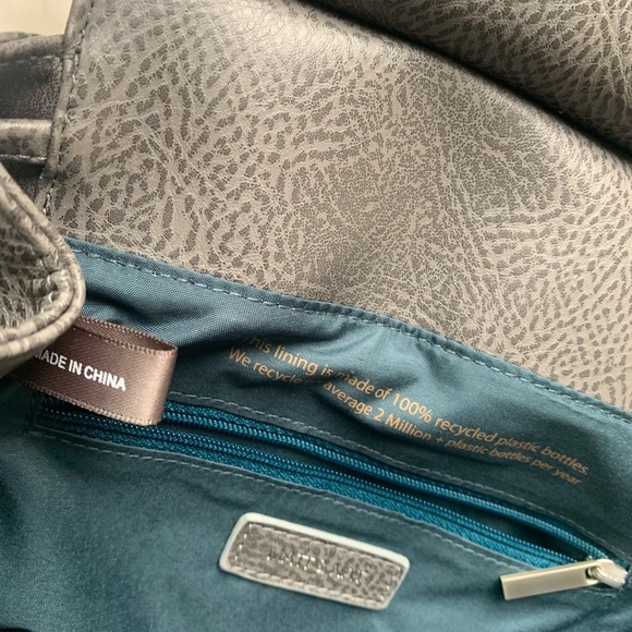 Matt & Nat Backpack Mumbai Vegan PVC Grey Backpack - Picture 12 of 13